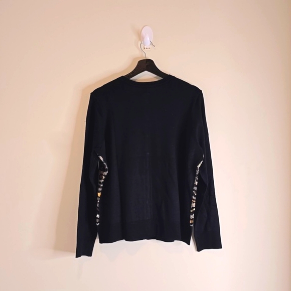 JM Collection Animal Print Sequined Cardigan Size L - Picture 2 of 5